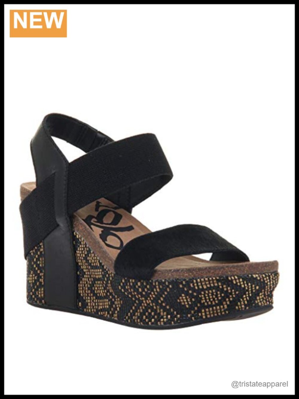 OTBT Women's Bushnell Wedge Sandal Stacked Heel Slip On